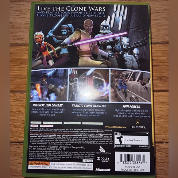 Star Wars The Clone Wars Republic Heroes XBOX 360 Live video game disc - Picture 3 of 3